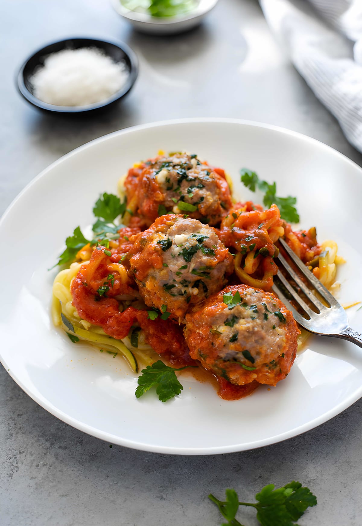 Spinach Feta Baked Turkey Meatballs