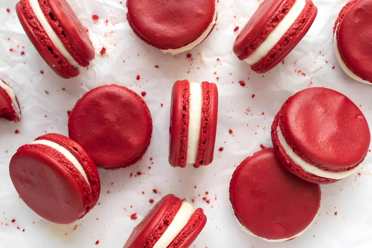 Red Velvet Macarons