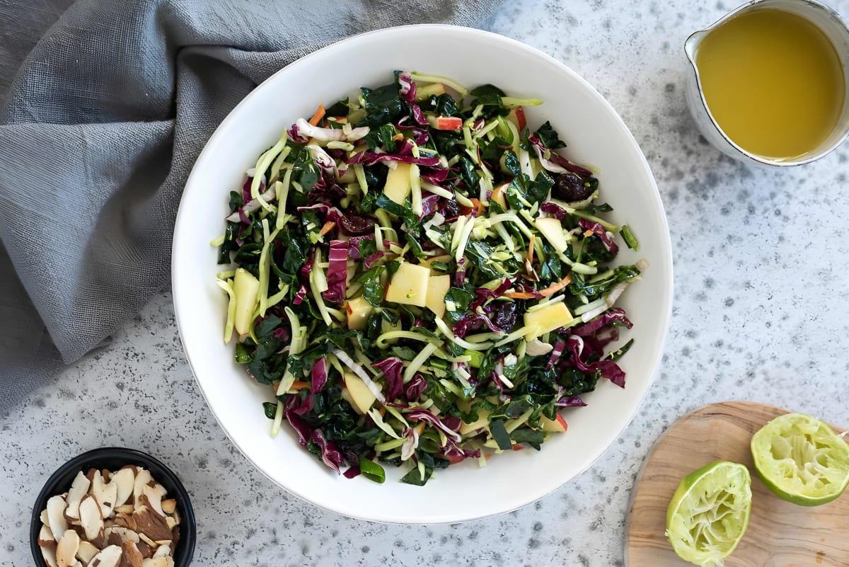 Kale Slaw with Honey Lime Dressing