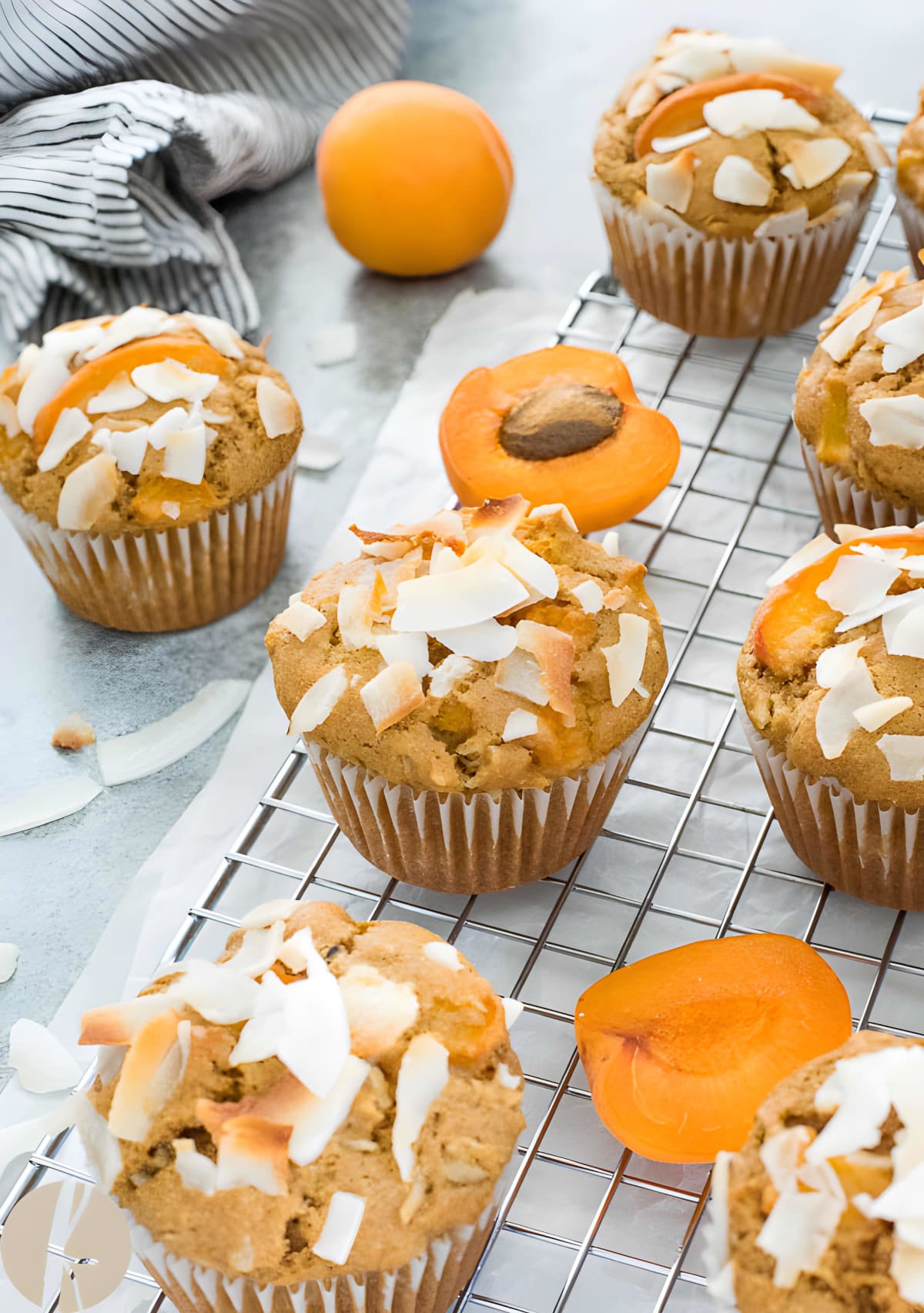 Fresh Apricot Coconut Muffins