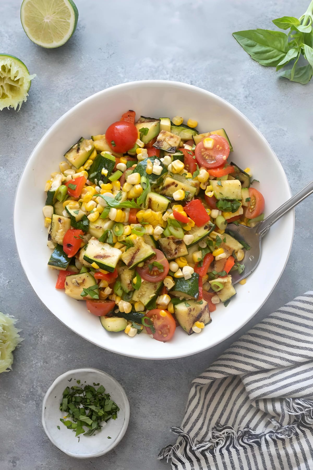 Grilled Zucchini Corn Salad
