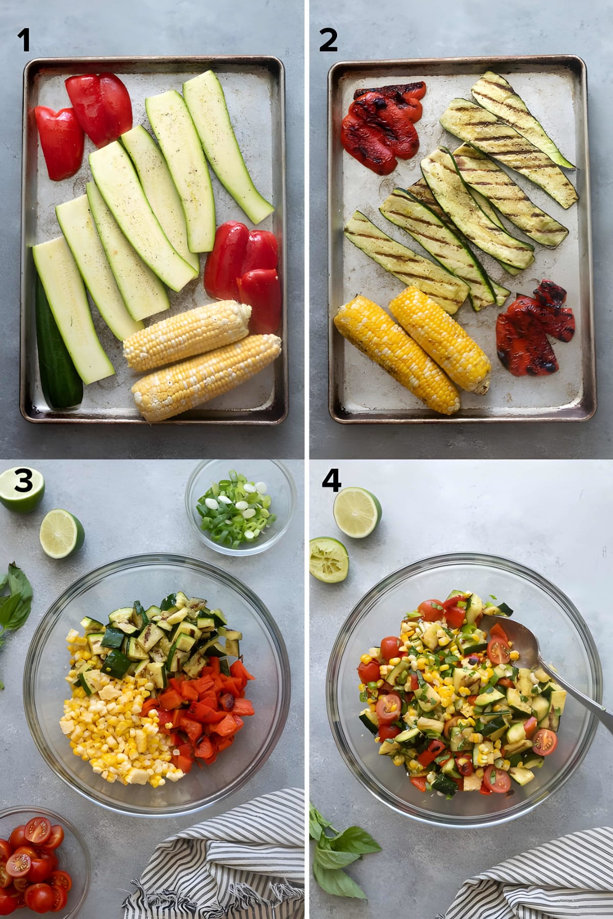Grilled Zucchini Corn Salad