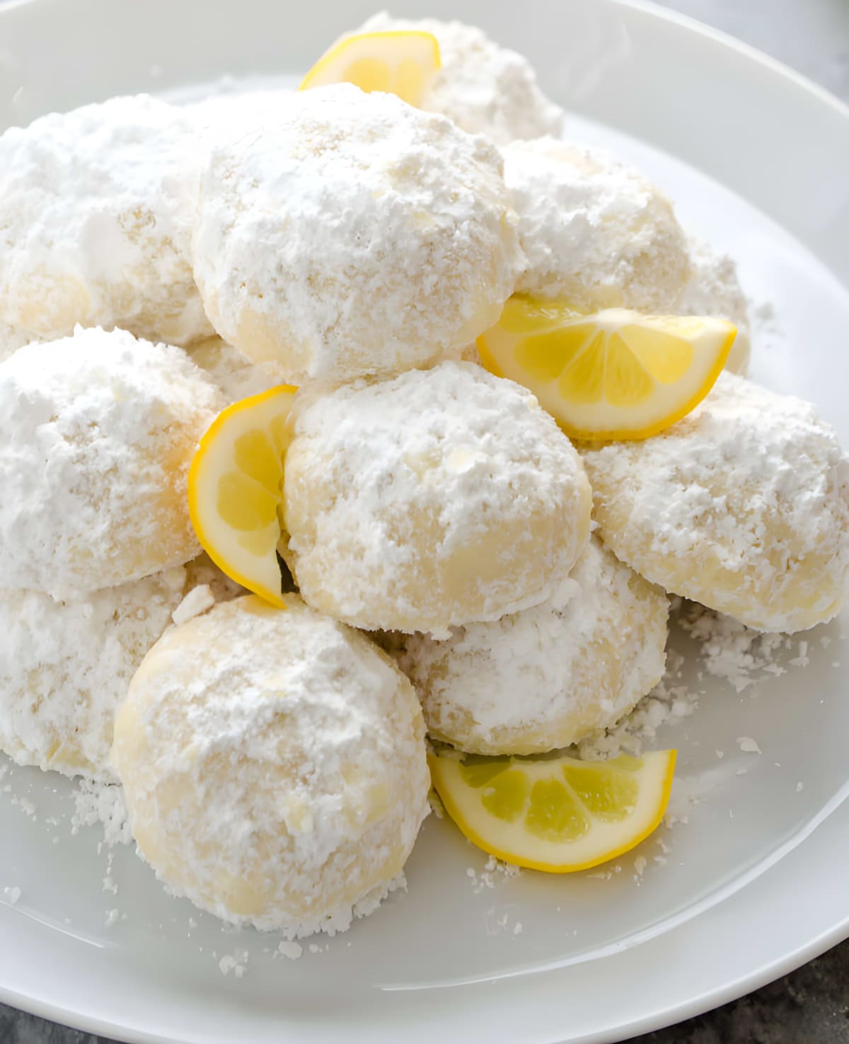 Meyer Lemon Greek Butter Cookies (Kourabiedes)