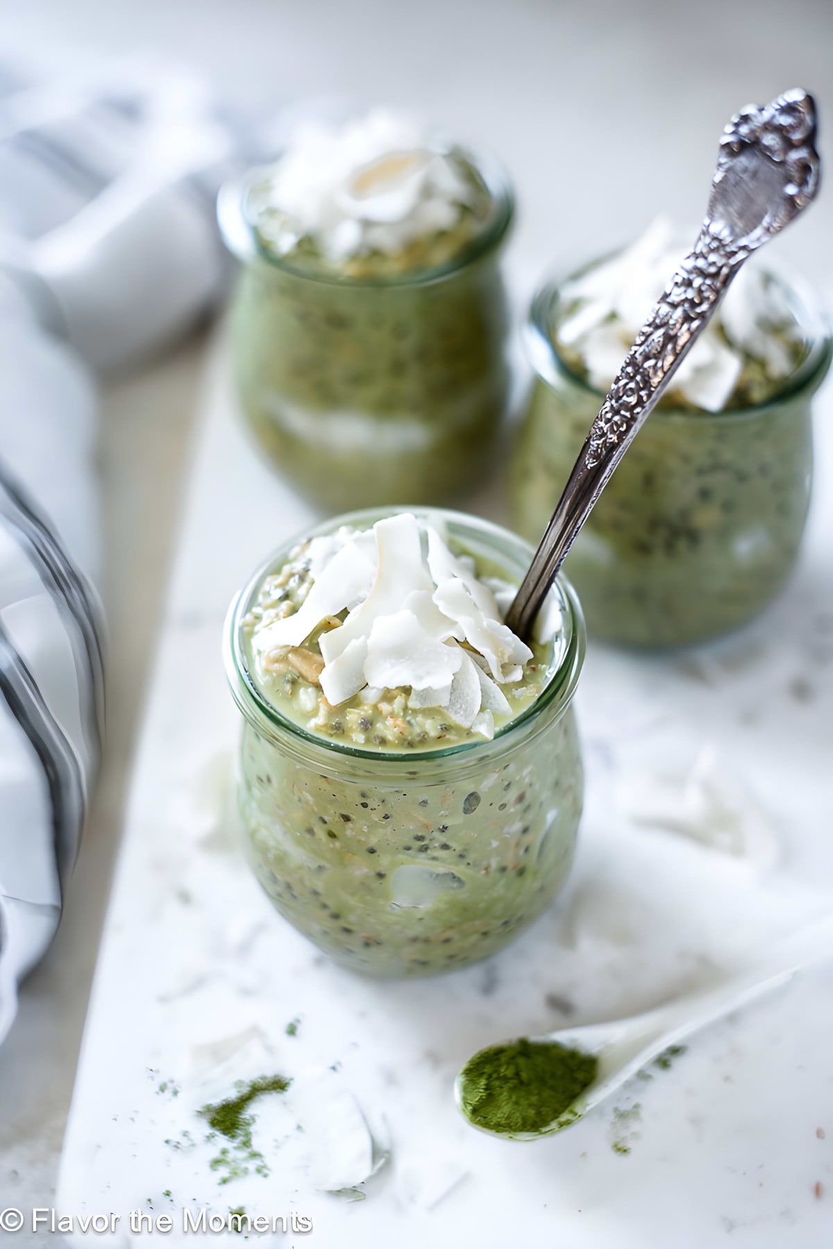 Matcha Coconut Chia Overnight Oats