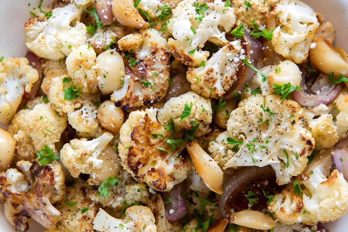 Roasted Cauliflower with Parmesan
