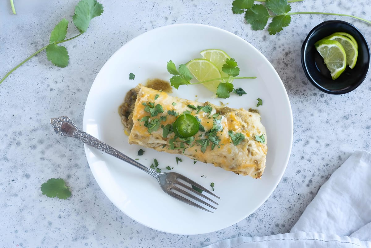 Green Enchiladas with Ground Turkey