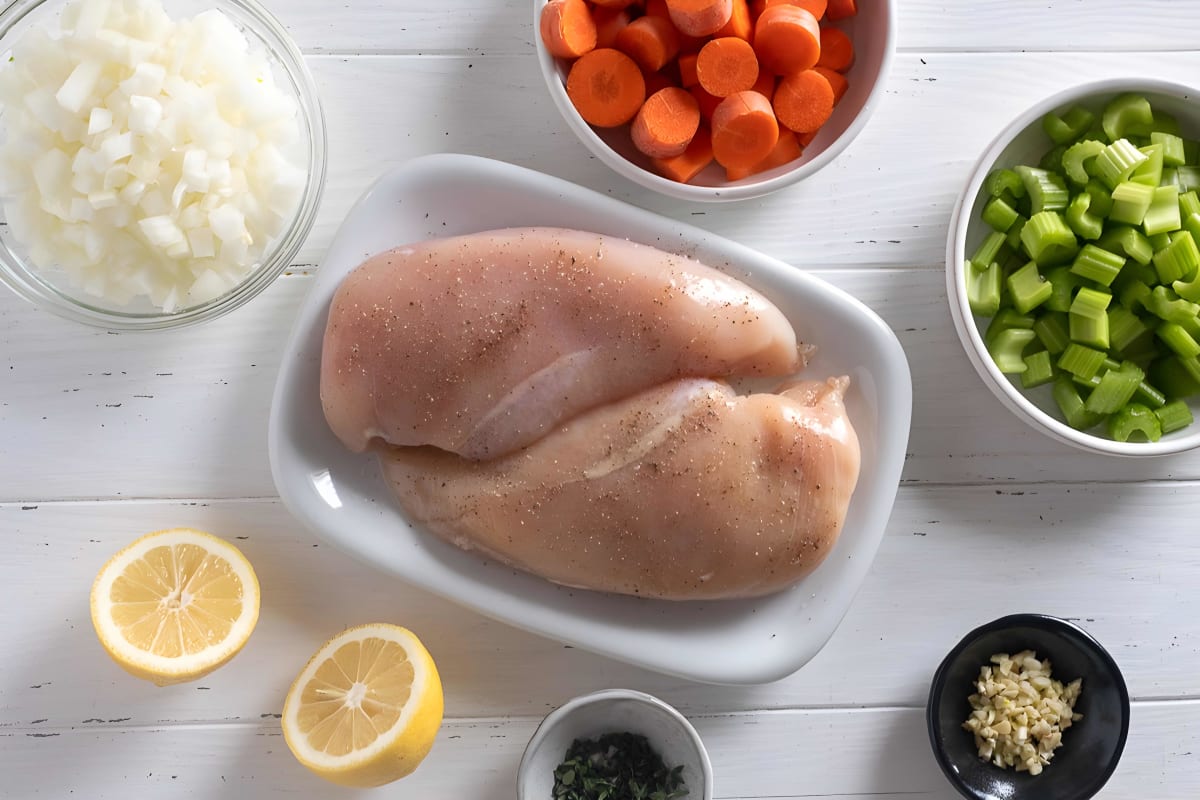 Lemon Chicken Vegetable Soup