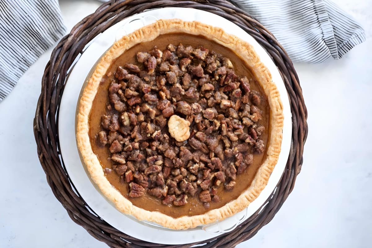 Pumpkin Pecan Pie