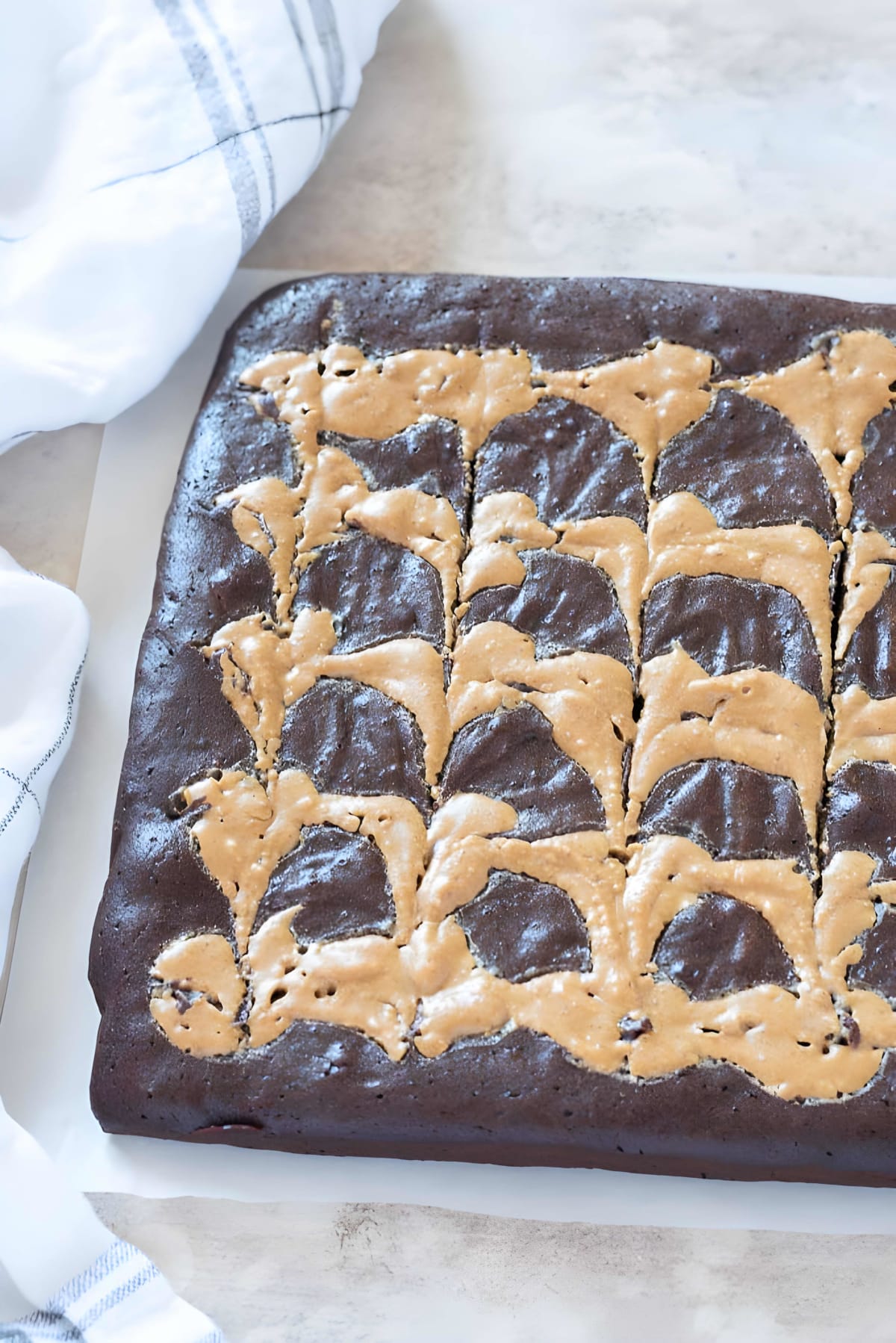 Fudgy Peanut Butter Brownies