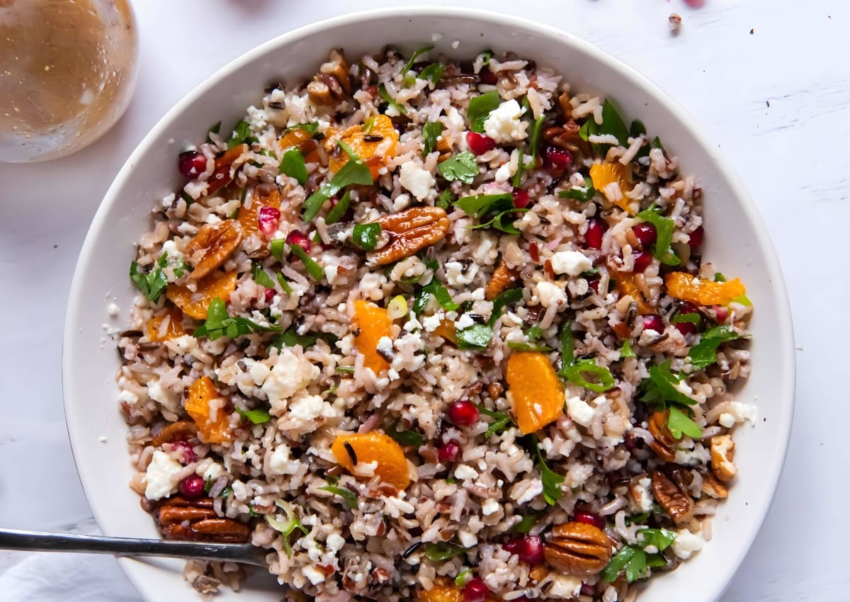 Wild Rice Salad with Orange and Pomegranate