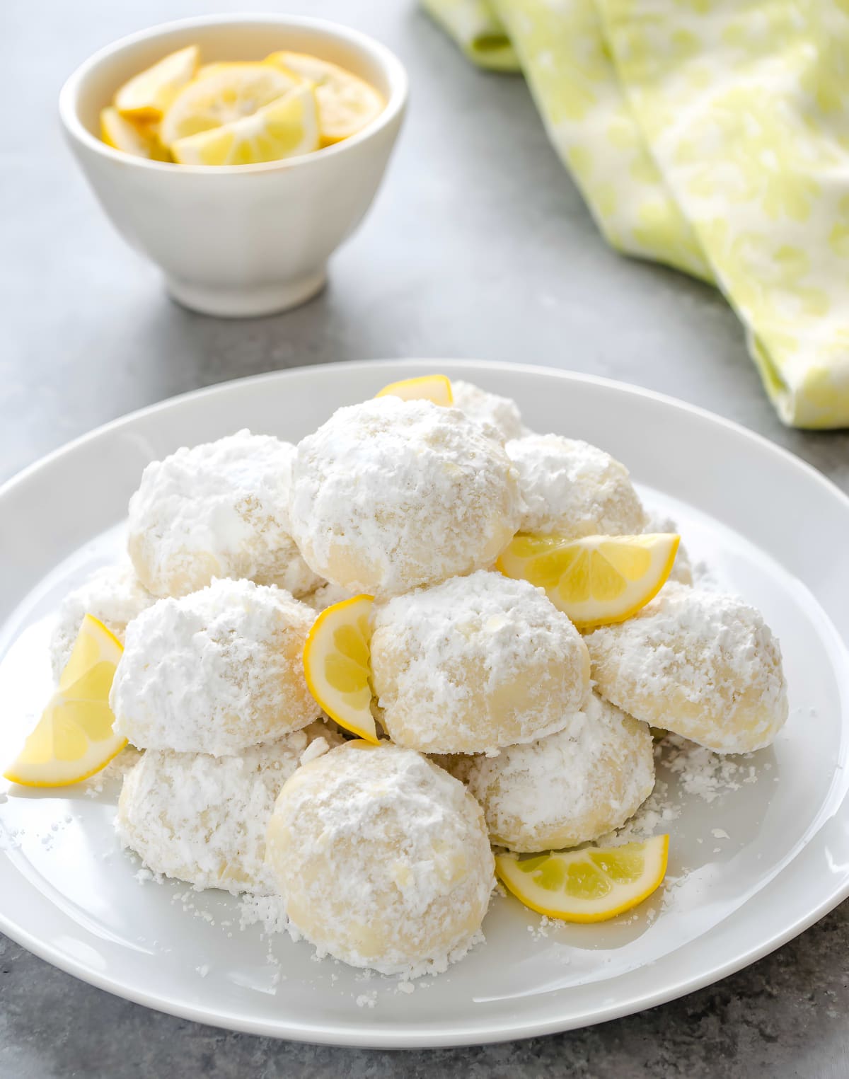 Meyer Lemon Greek Butter Cookies (Kourabiedes)