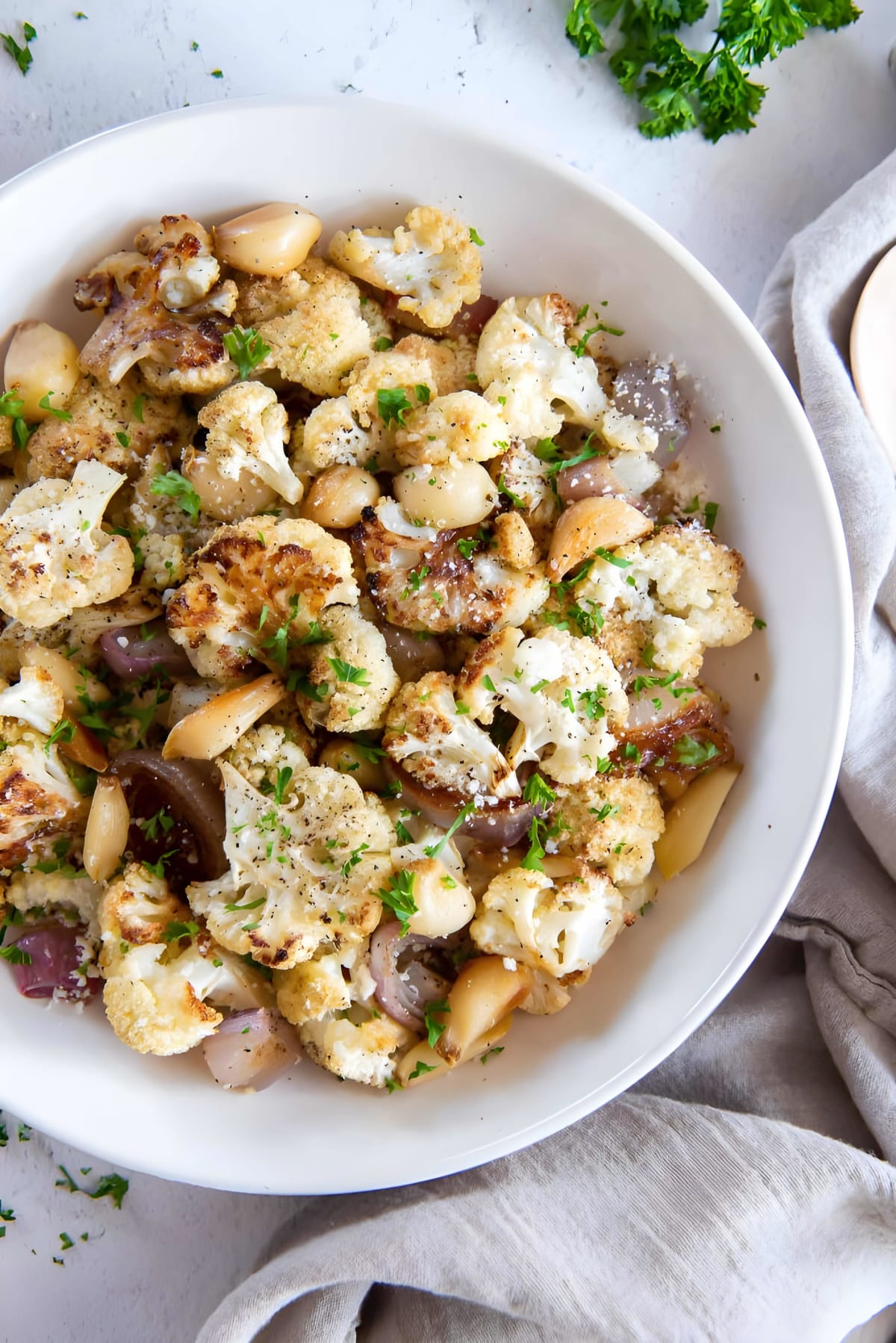 Roasted Cauliflower with Parmesan