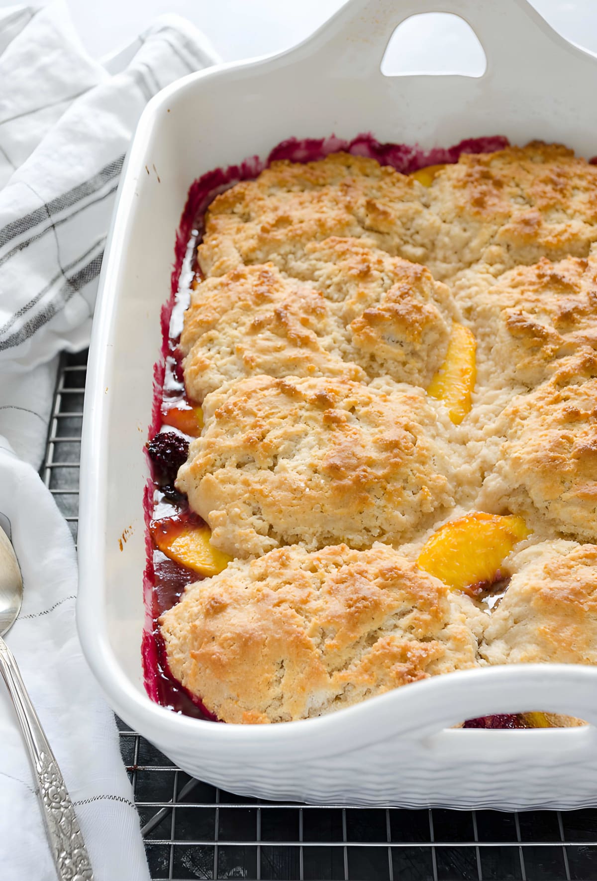 Peach Blackberry Cobbler