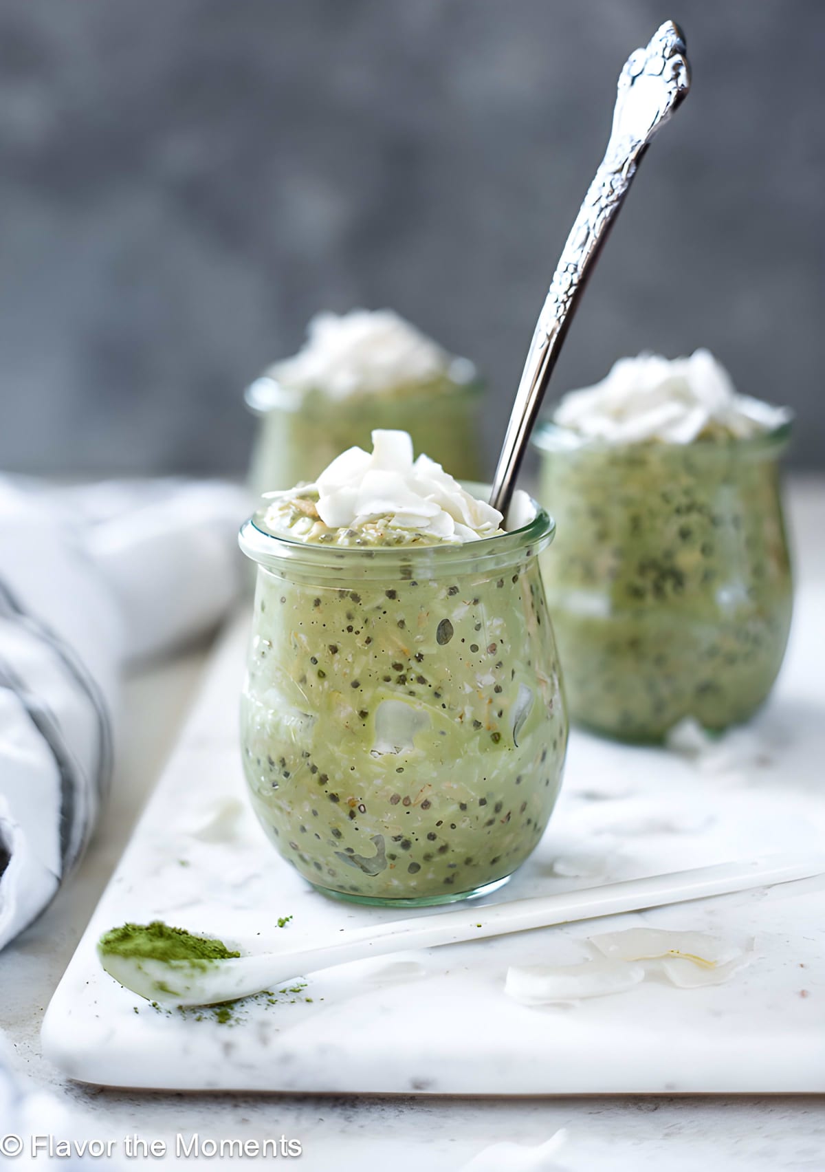 Matcha Coconut Chia Overnight Oats