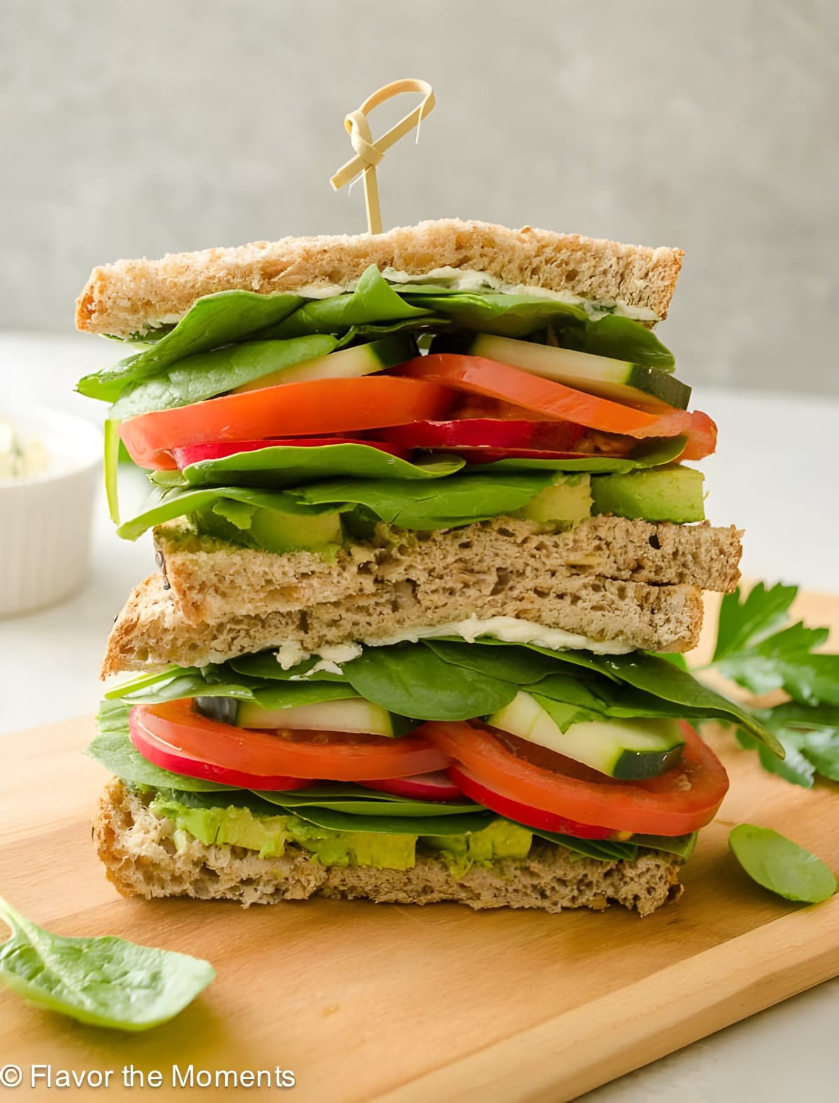 Veggie Sandwich with Lemon Herb Cream Cheese
