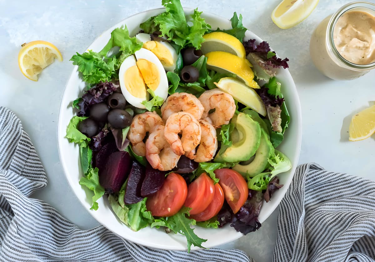Grilled Shrimp Louie Salad