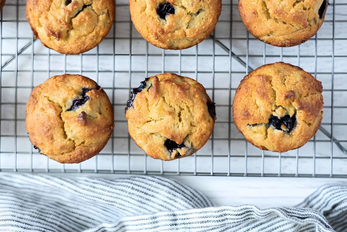 Almond Flour Banana Blueberry Muffins