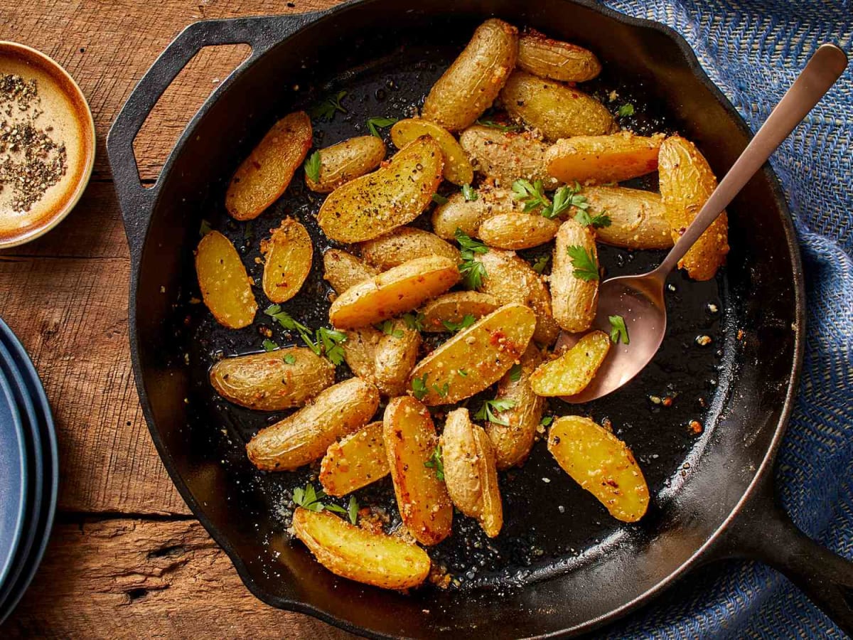 Roasted Garlic-Parmesan Fingerling Potatoes