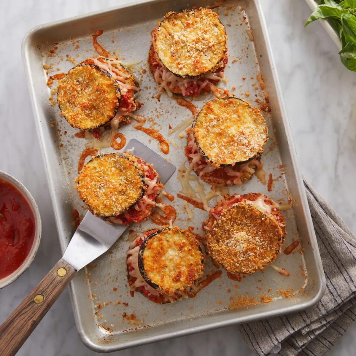 Sheet Pan Eggplant Parmesan