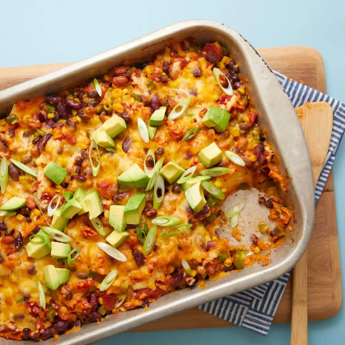 Vegetarian Bean and Cheese Taco Casserole