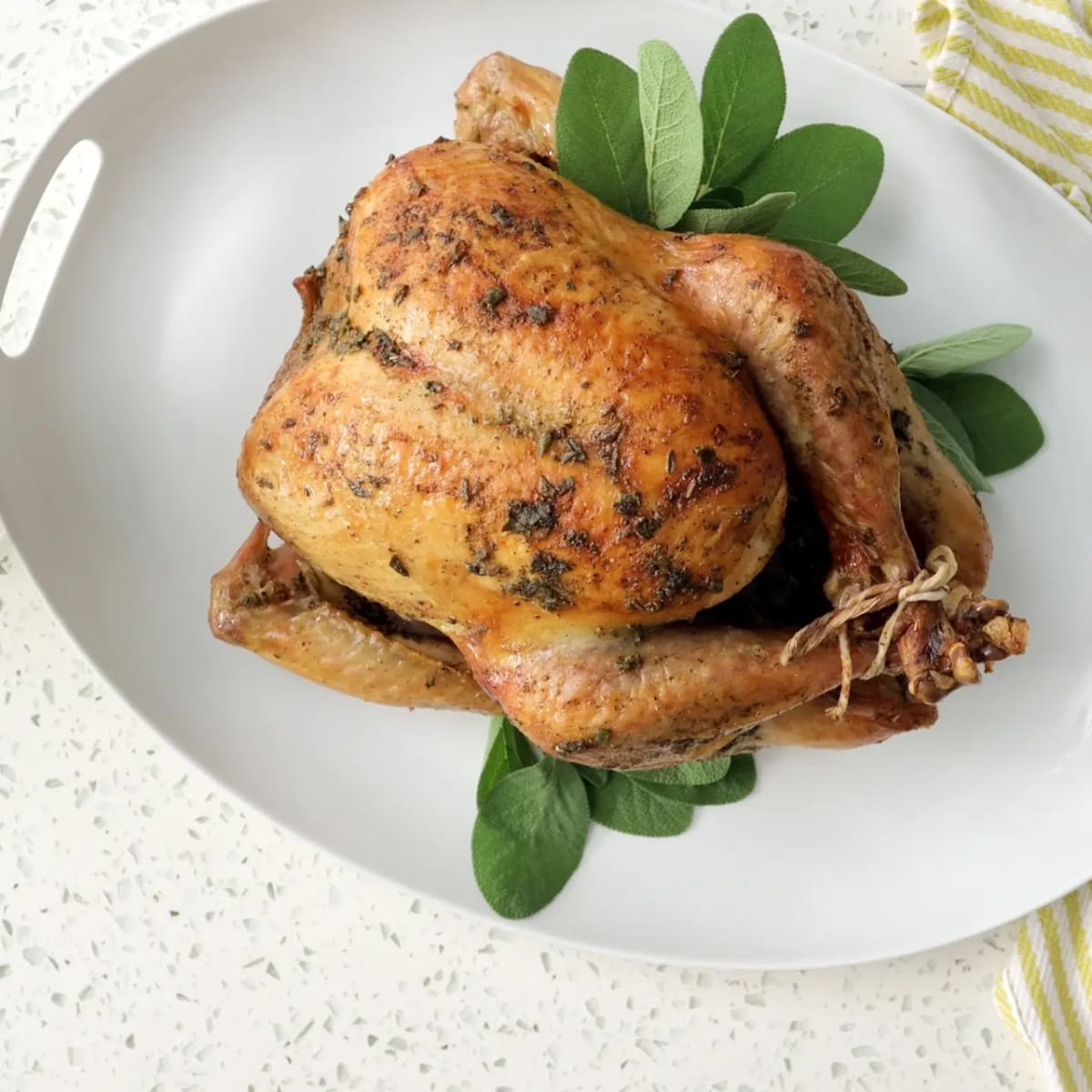 Dry-Brined Roast Turkey with Garlic Sage Butter