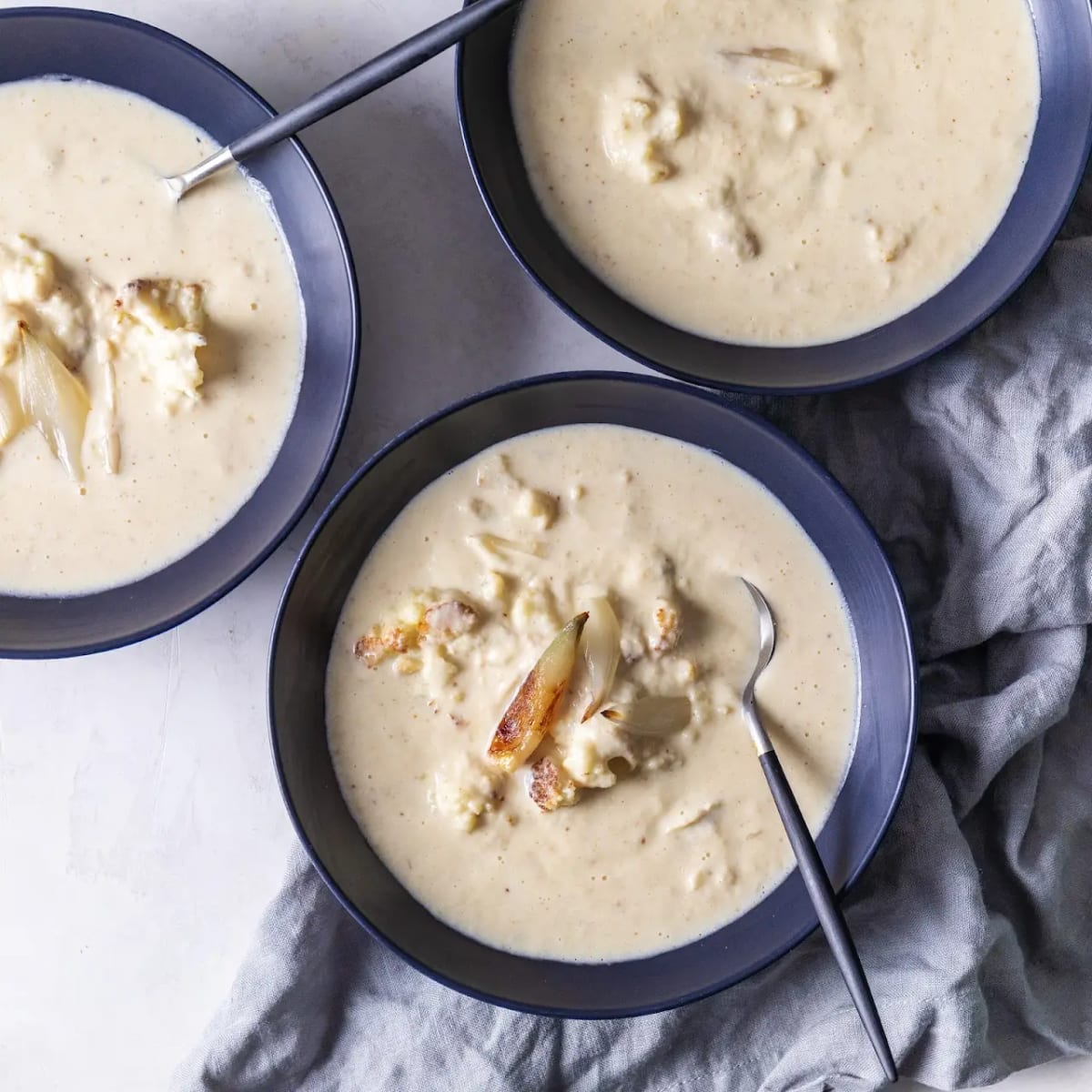 Roasted Cauliflower Parmesan Soup