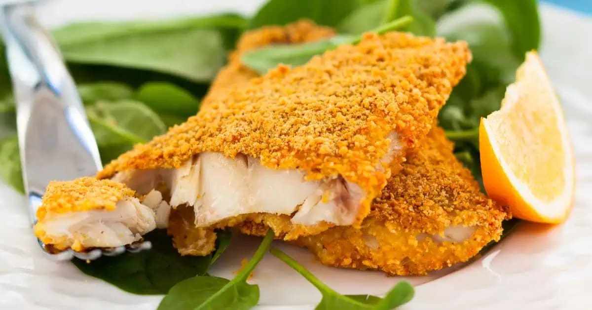 Air Fryer Halibut with Pistachio Crust