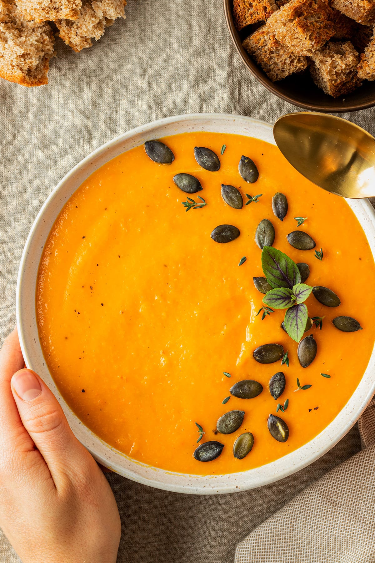 Pumpkin Soup with Potatoes and Carrots