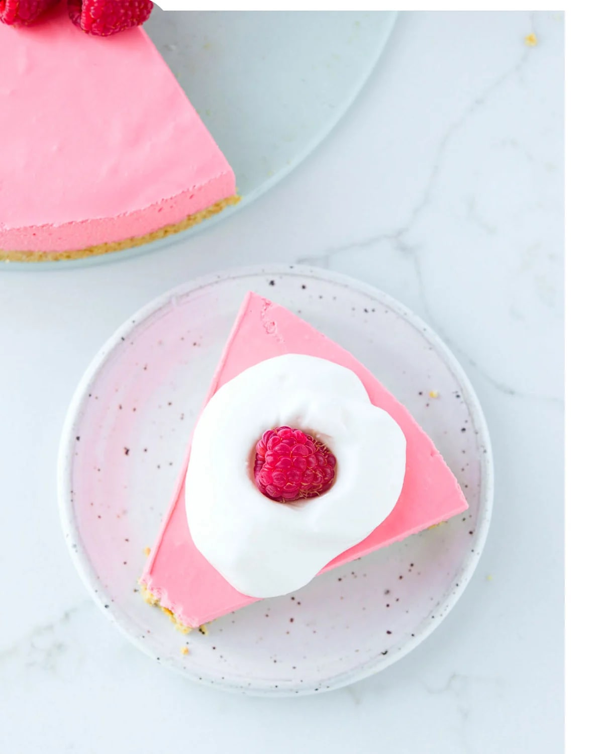 Raspberry Jello Cheesecake (no bake)