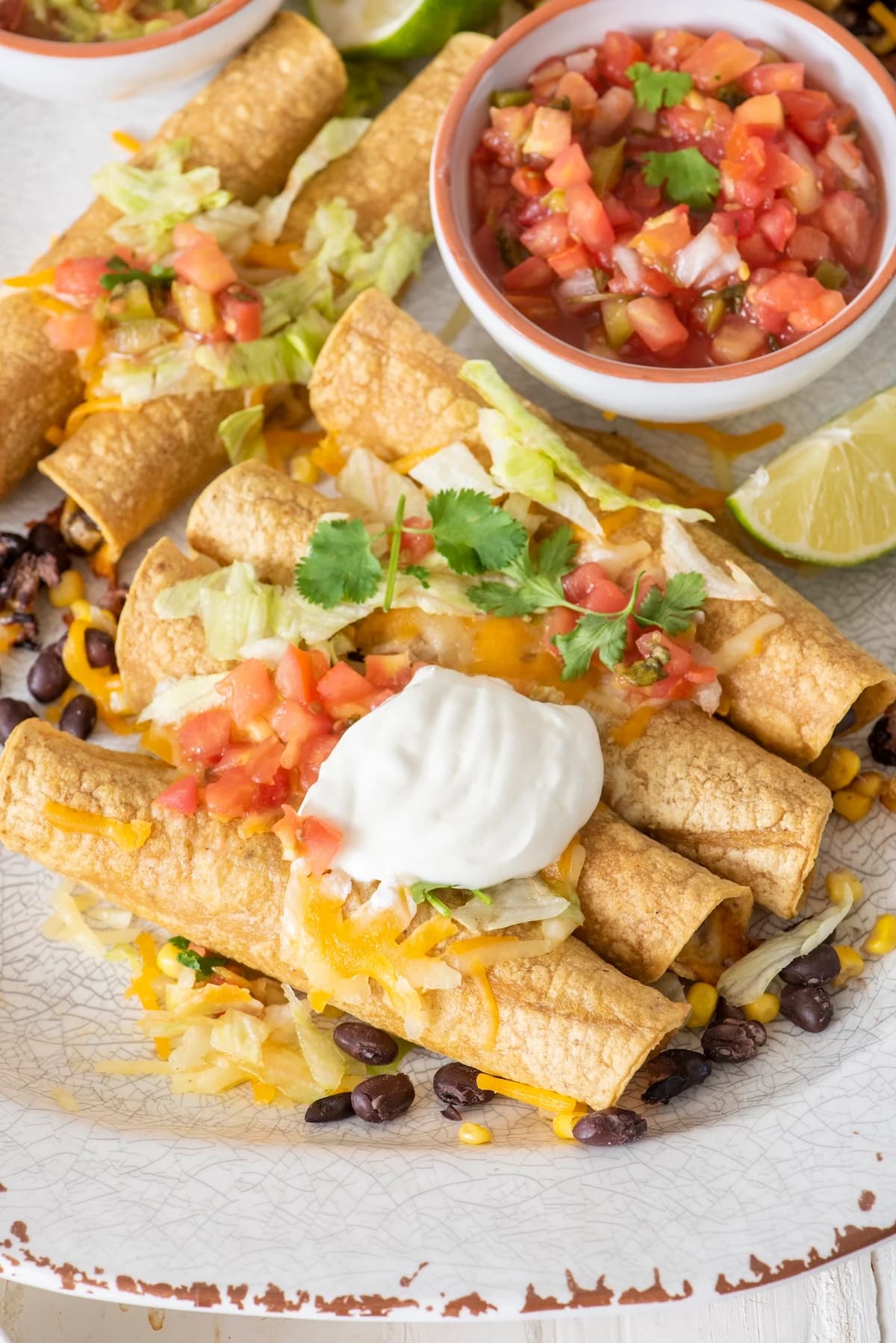 Vegetarian Baked Taquitos