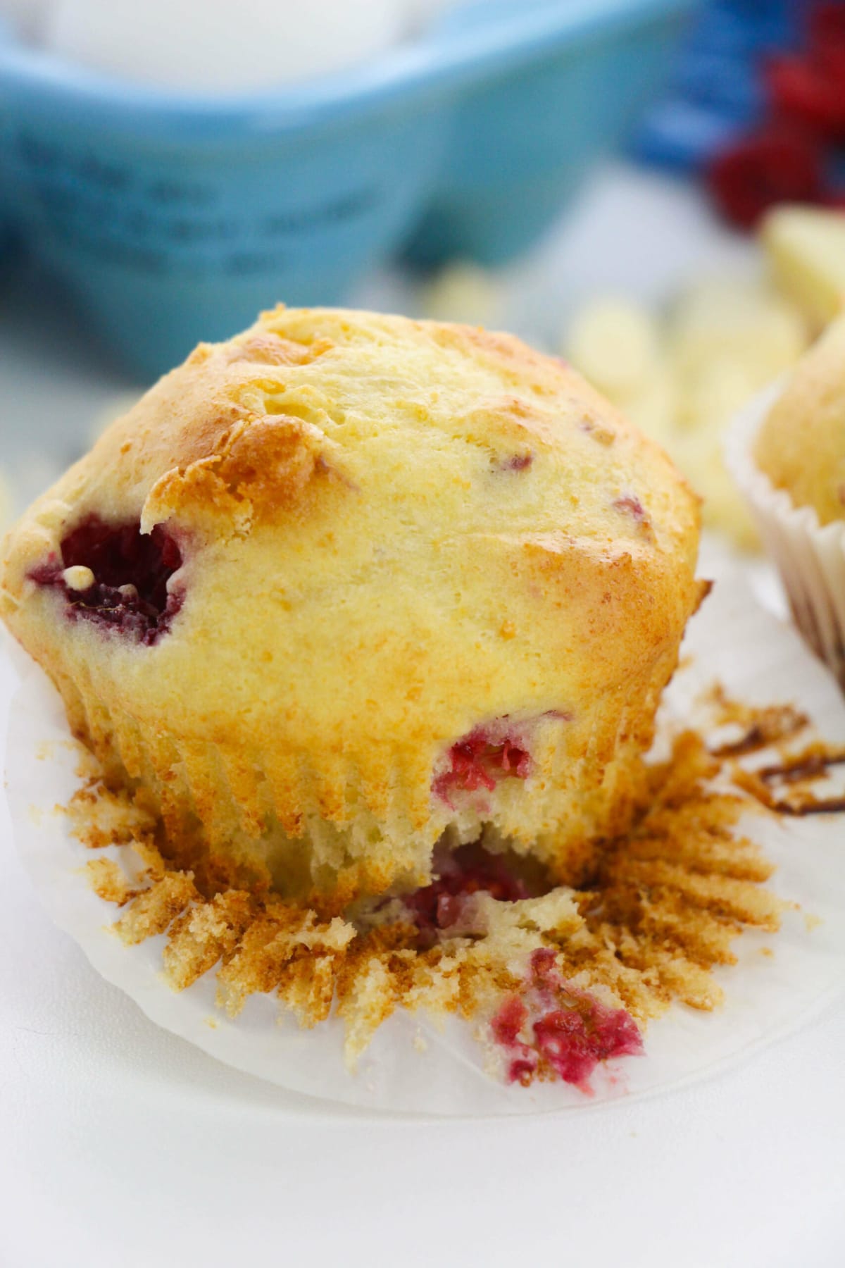 White Chocolate and Raspberry Muffins
