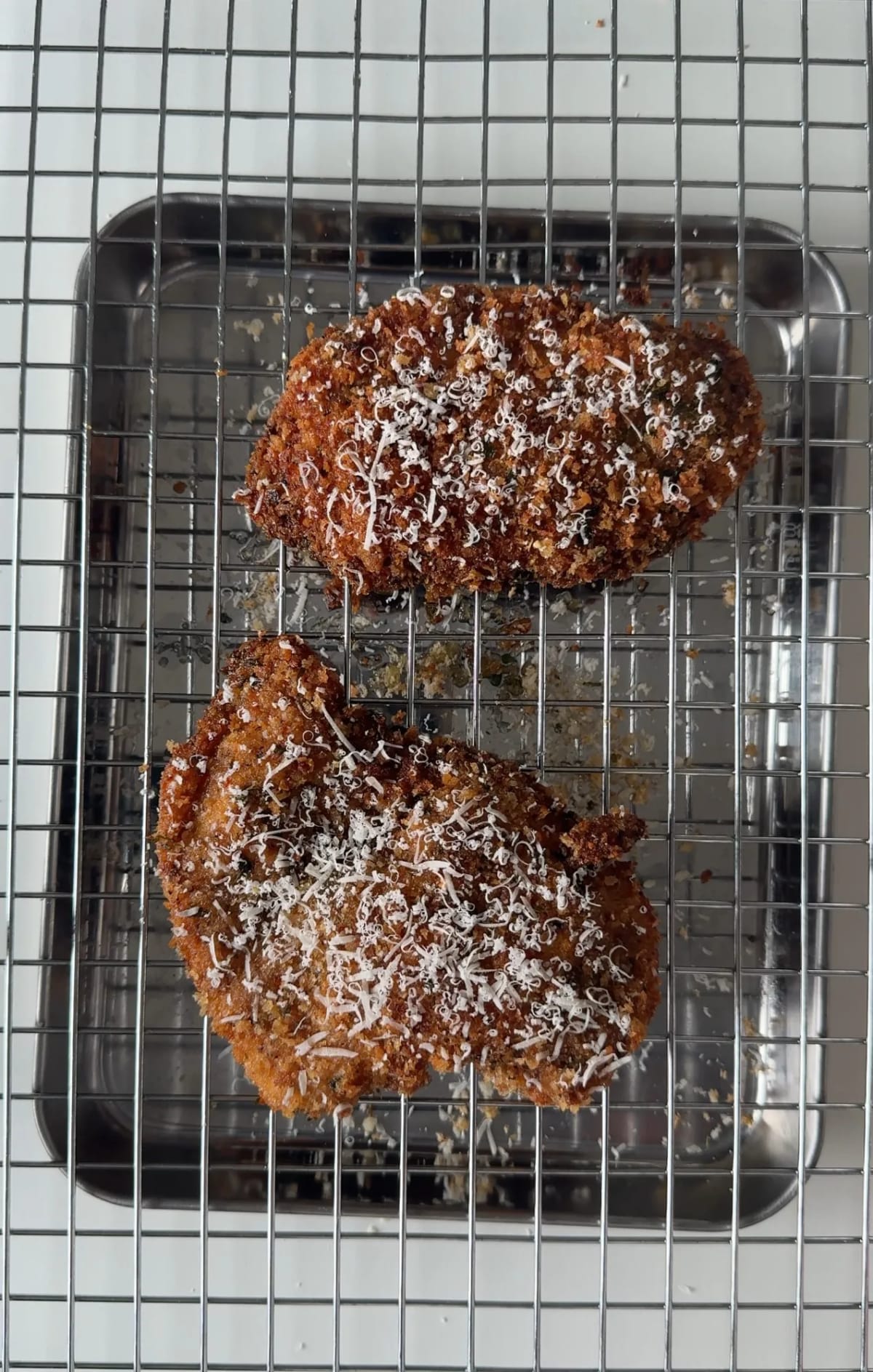 Lemon Garlic Parmesan Pasta with Crispy Chicken