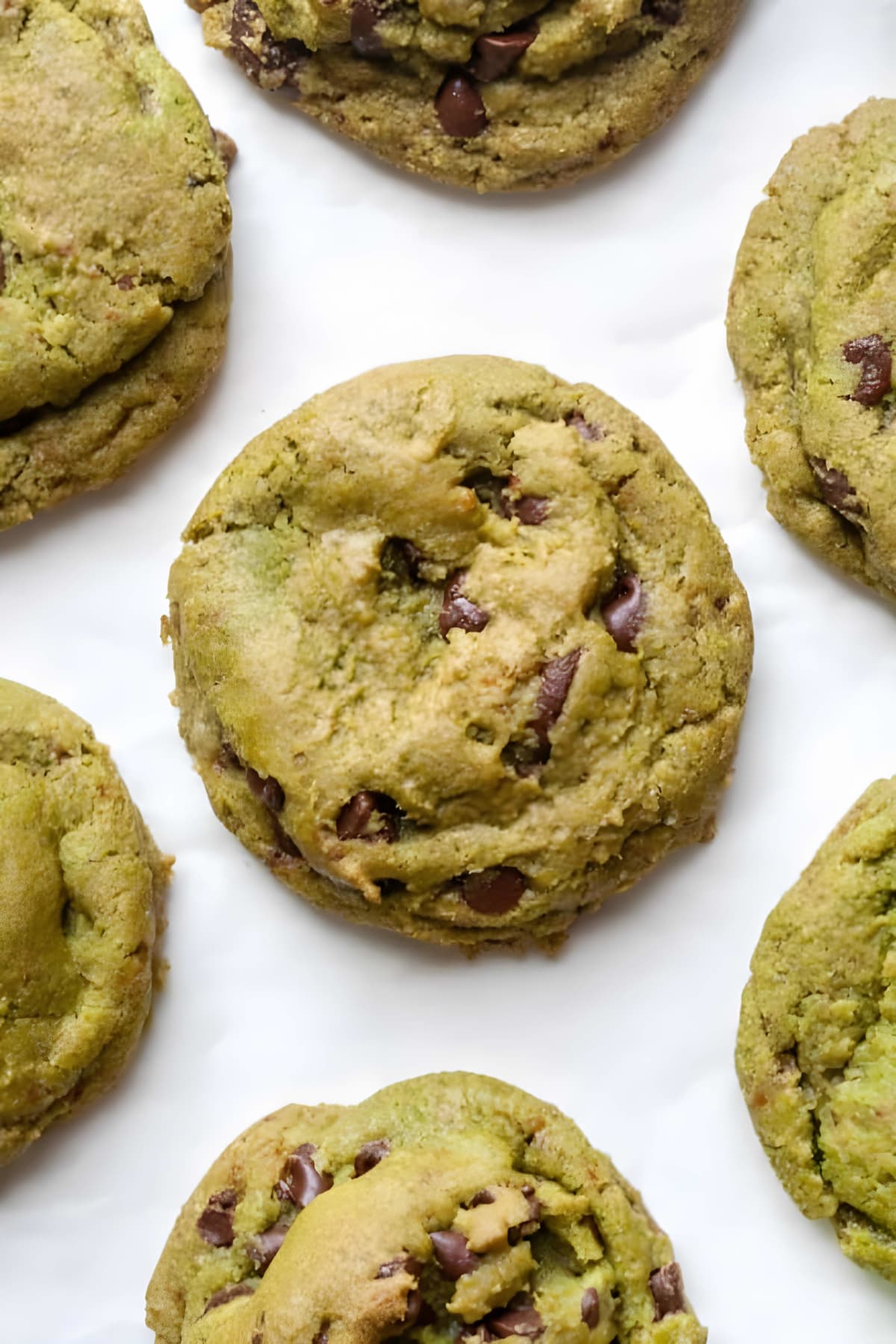 Matcha Chocolate Chip Cookies