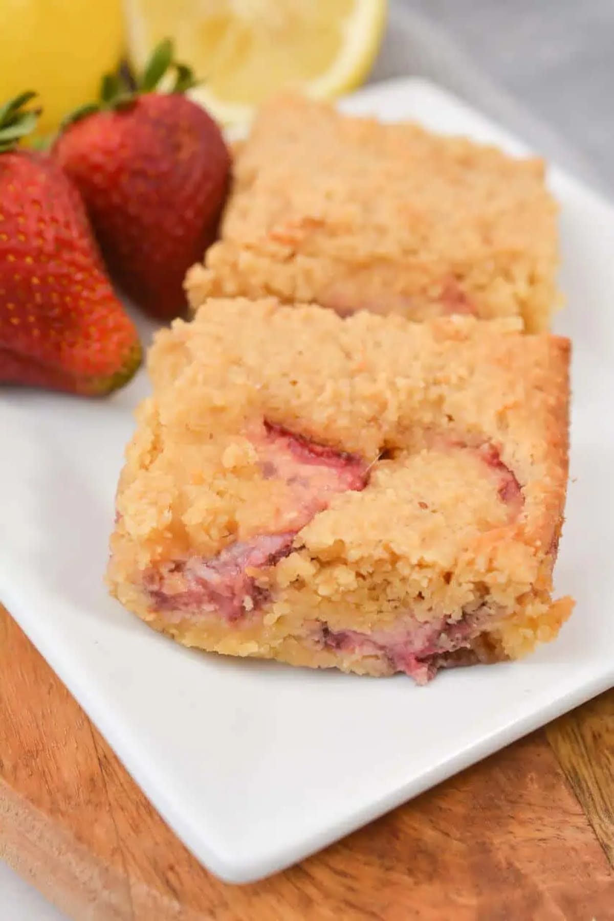 Strawberry Lemon Blondies