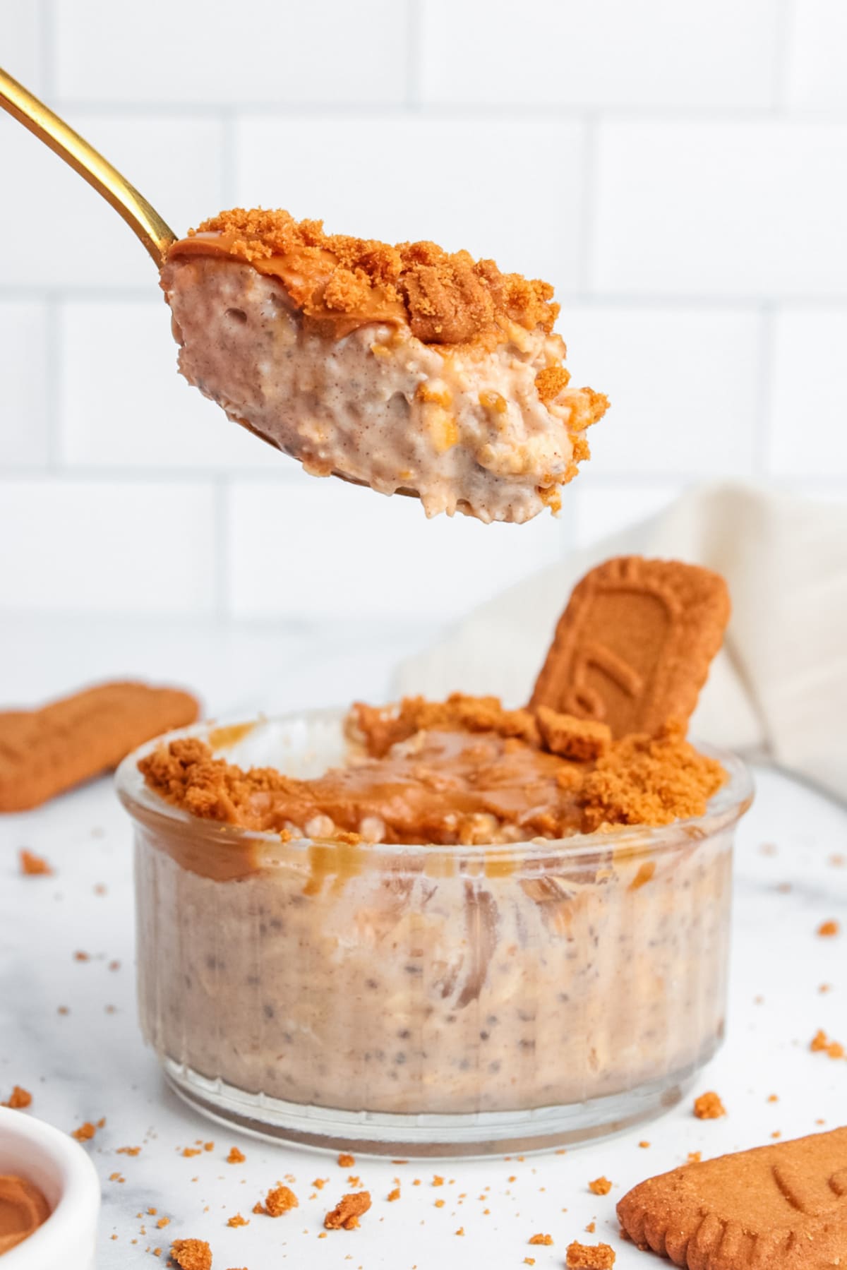 Biscoff Protein Overnight Oats