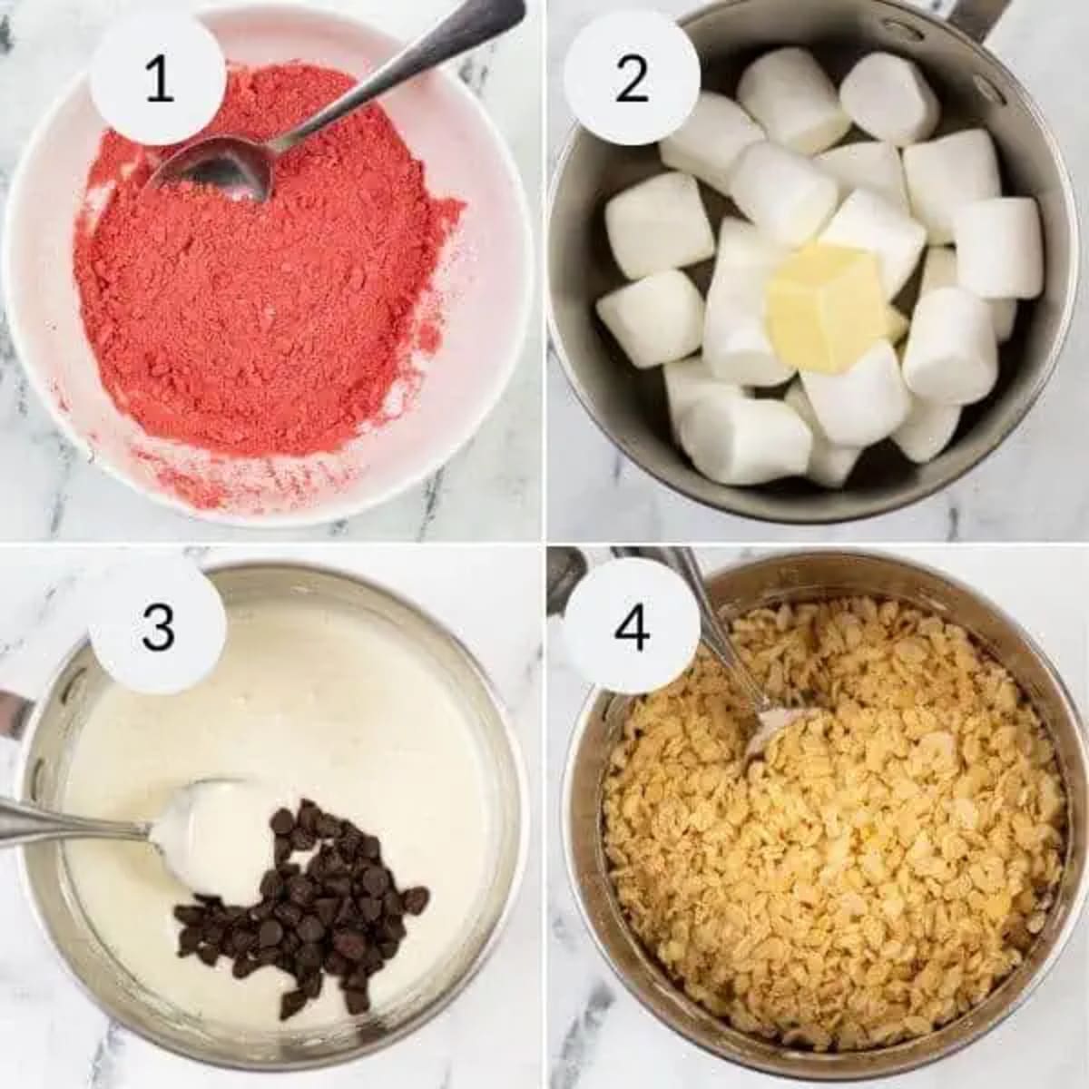 Strawberry Chocolate Rice Krispie Treats