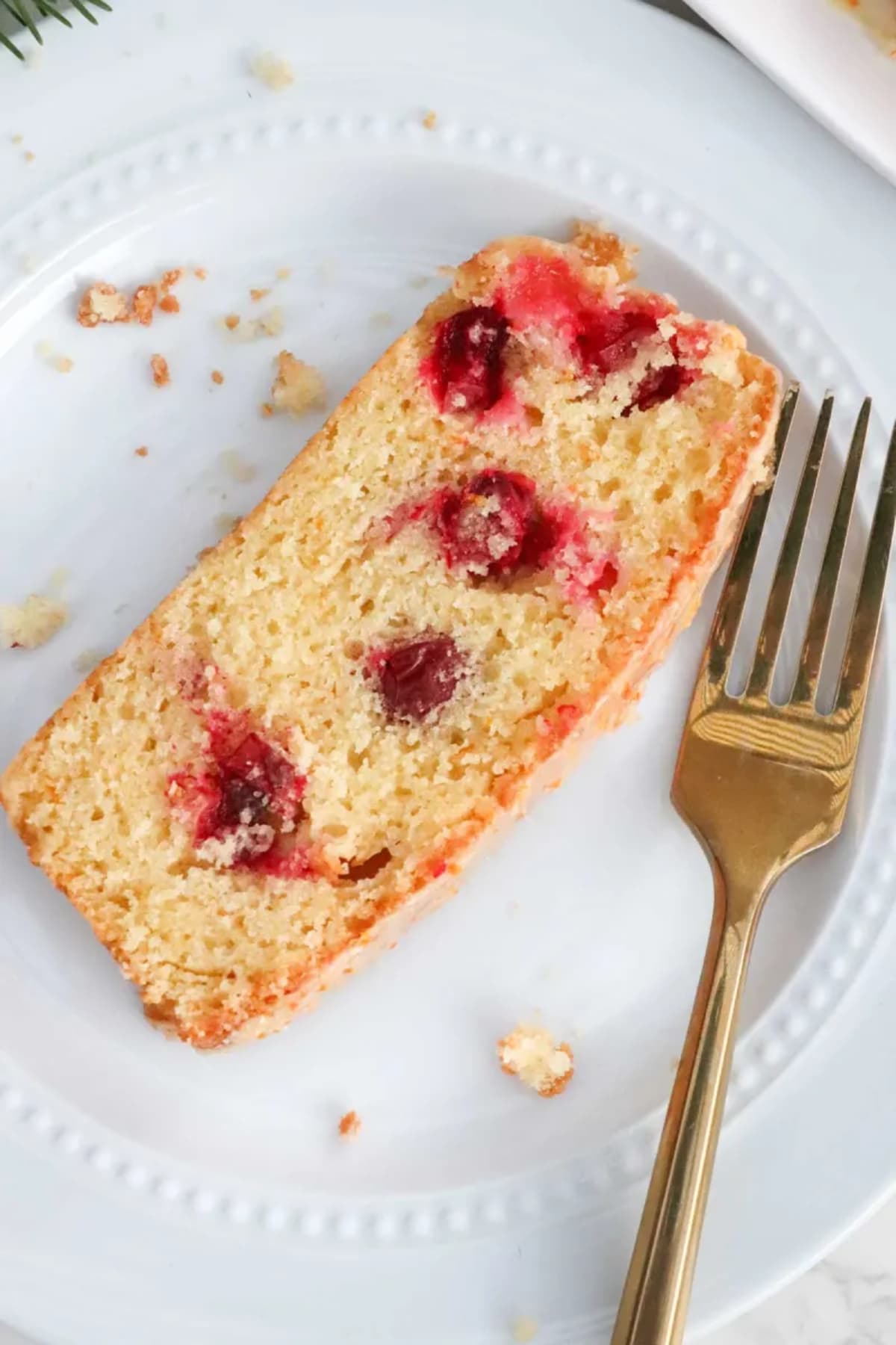 Easy Cranberry Orange Loaf Cake with Orange Glaze