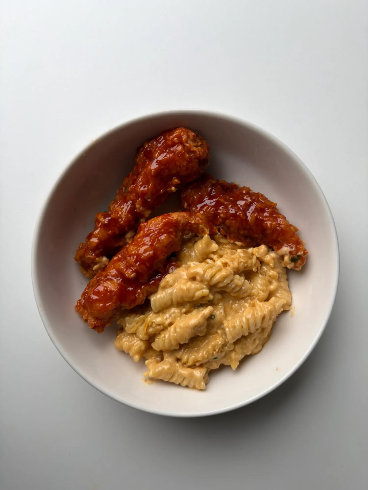 Hot Honey Chicken Tenders with Creamy Pasta