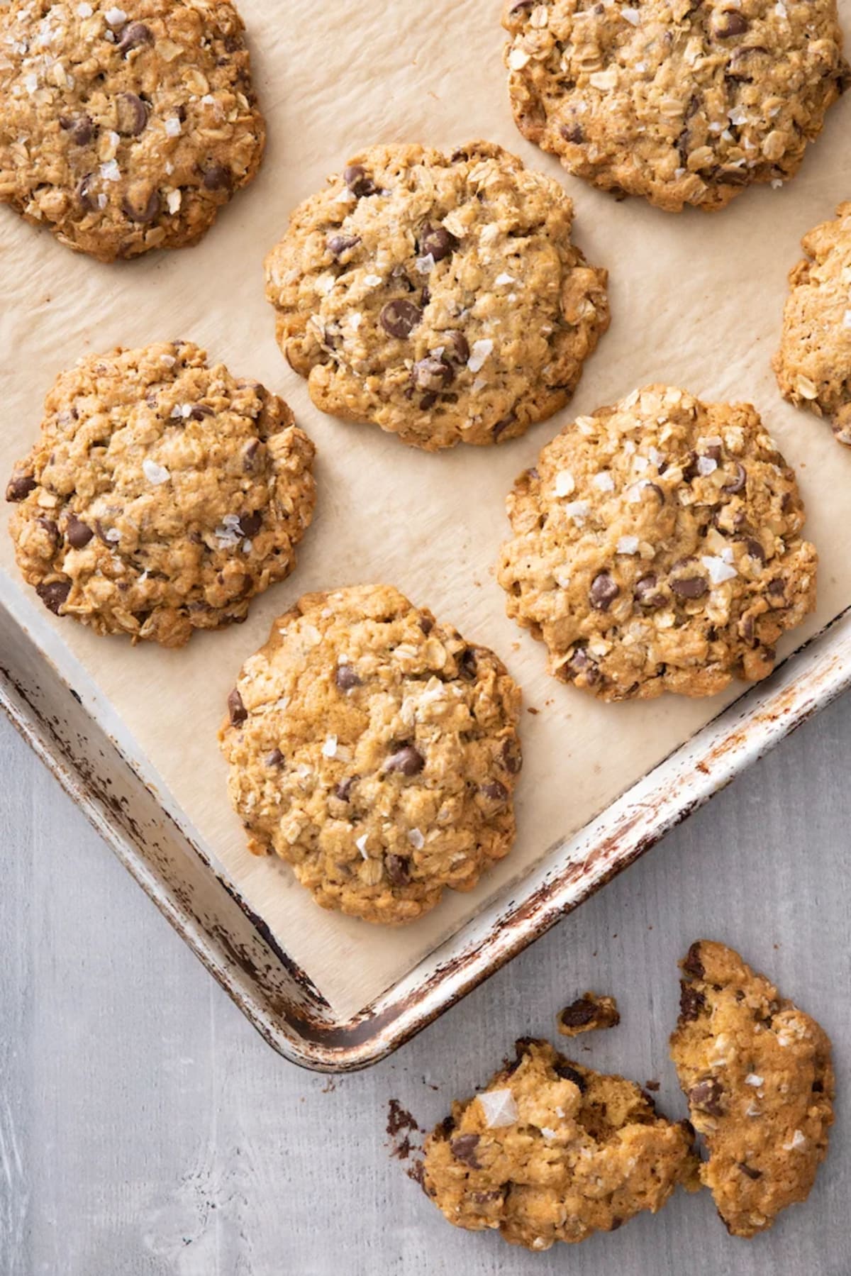 Oatmeal Chocolate Chip Sea Salt Cookies