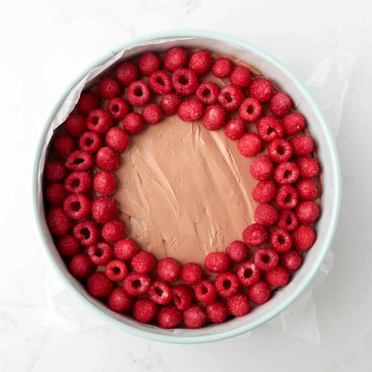 No-Bake Raspberry Chocolate Cheesecake