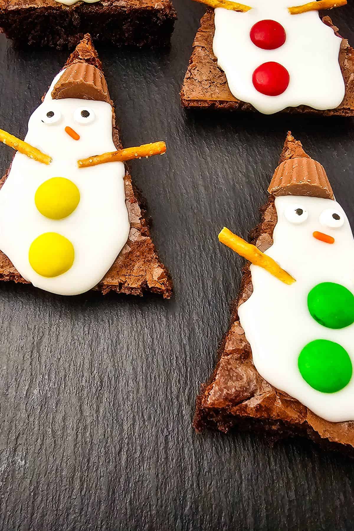 Snowman Brownies