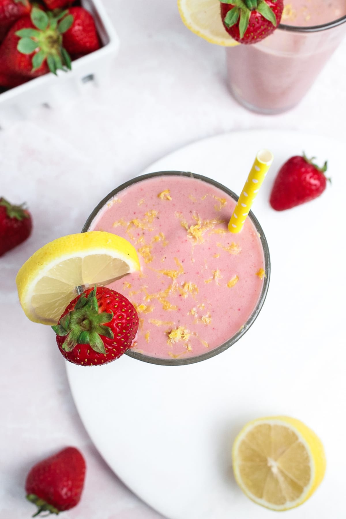 Strawberry Lemonade Protein Smoothie
