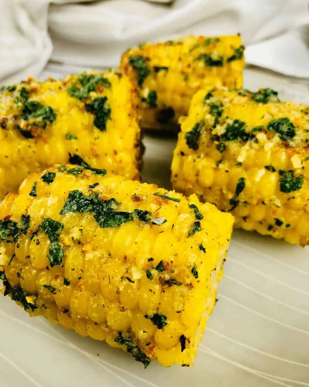 Air Fryer Corn on the Cob with Herb Butter