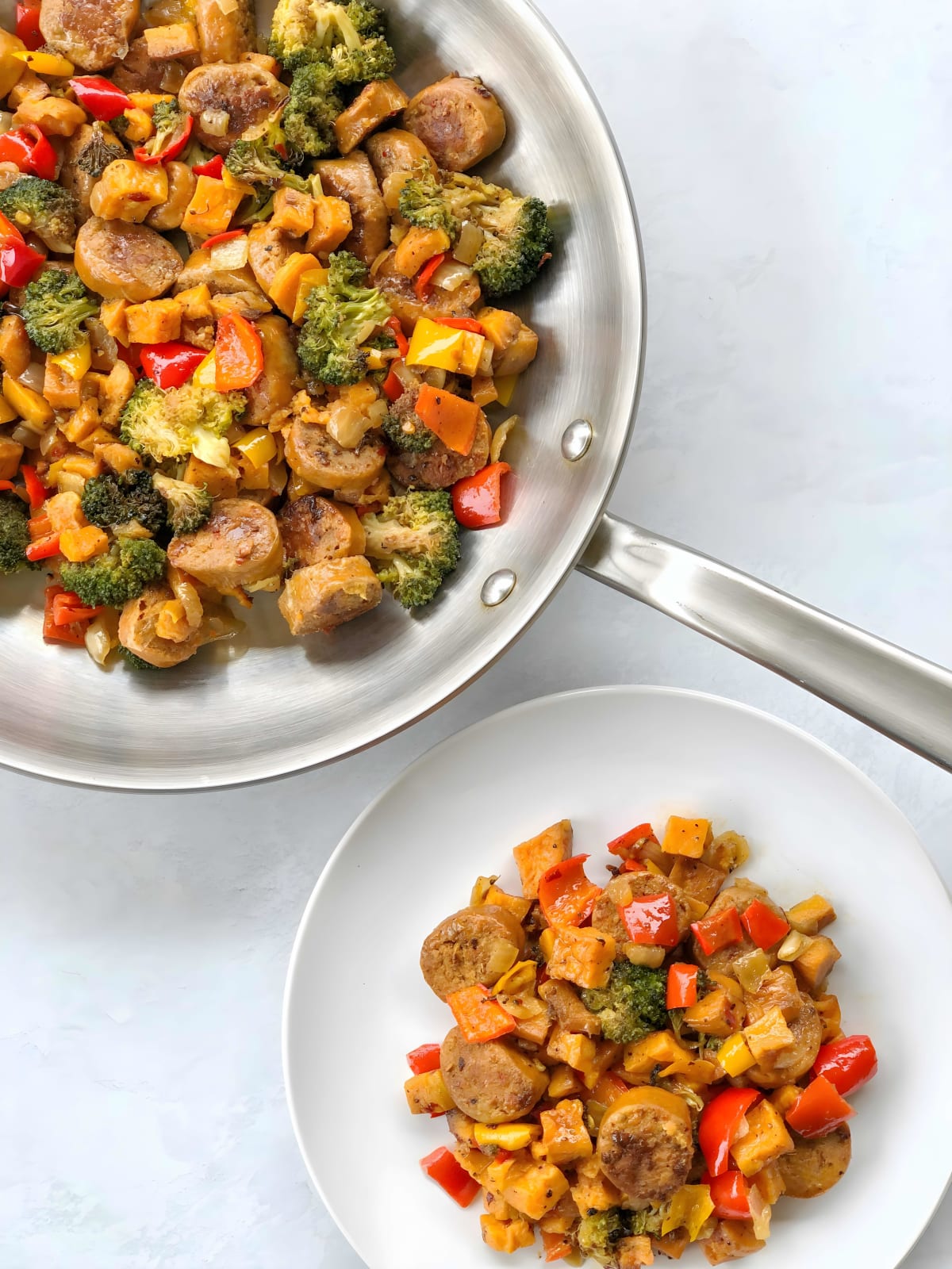 Vegan Sausage and Vegetable Skillet