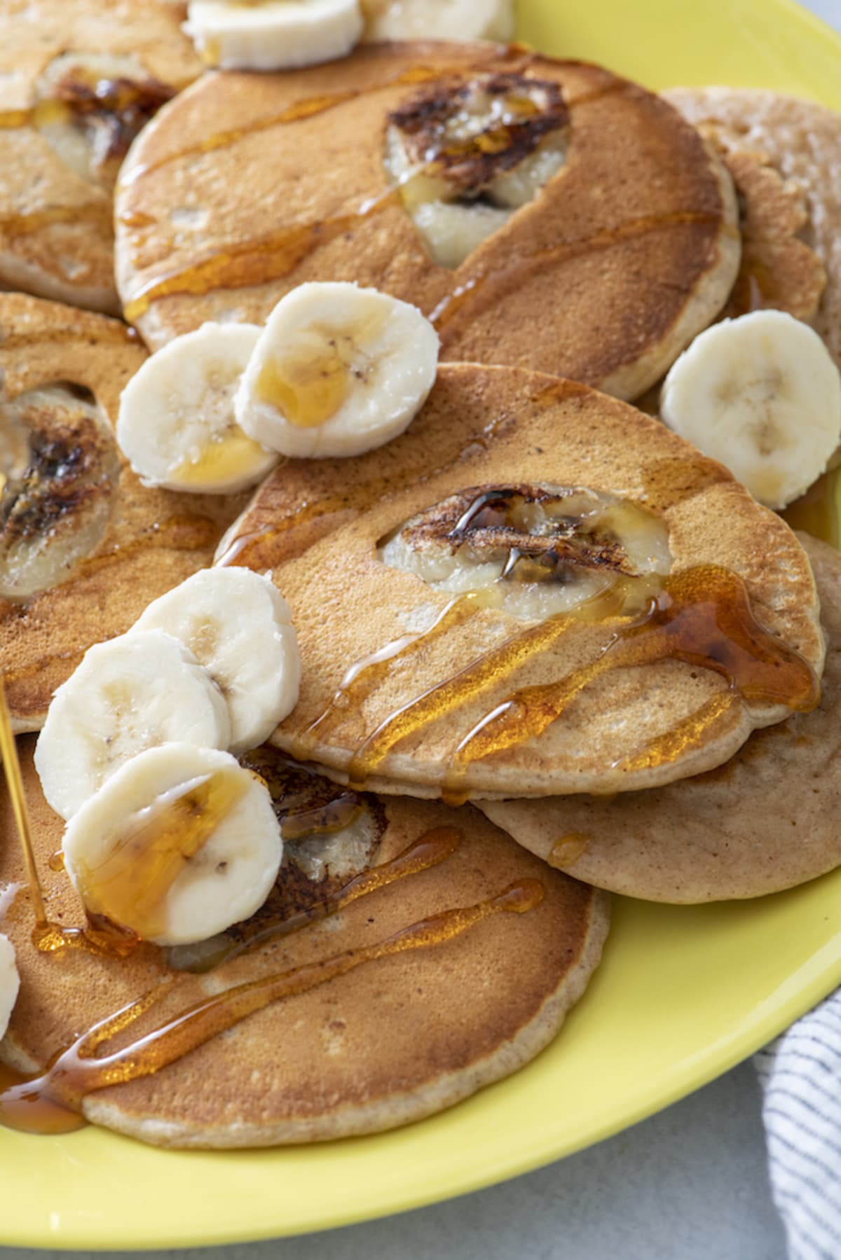 Whole Wheat Cinnamon Banana Pancakes