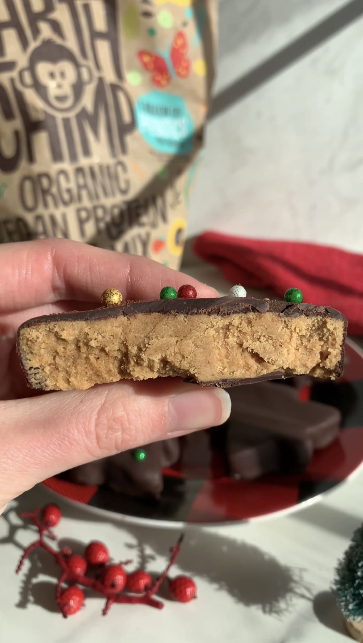 Homemade Reese's Peanut Butter Trees (High-Protein)