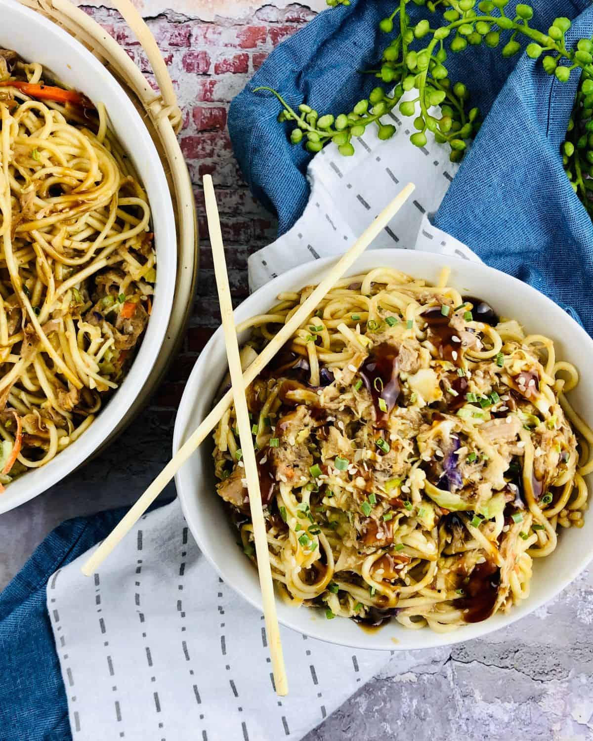 Quick Roast Pork Chow Mein