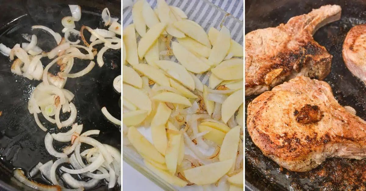 Baked Pork Chops and Apples