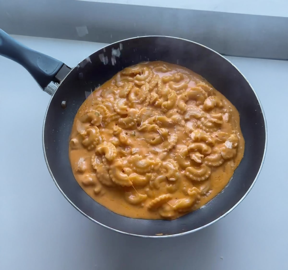 Creamy Gochujang Pasta with Roasted Garlic & Burrata