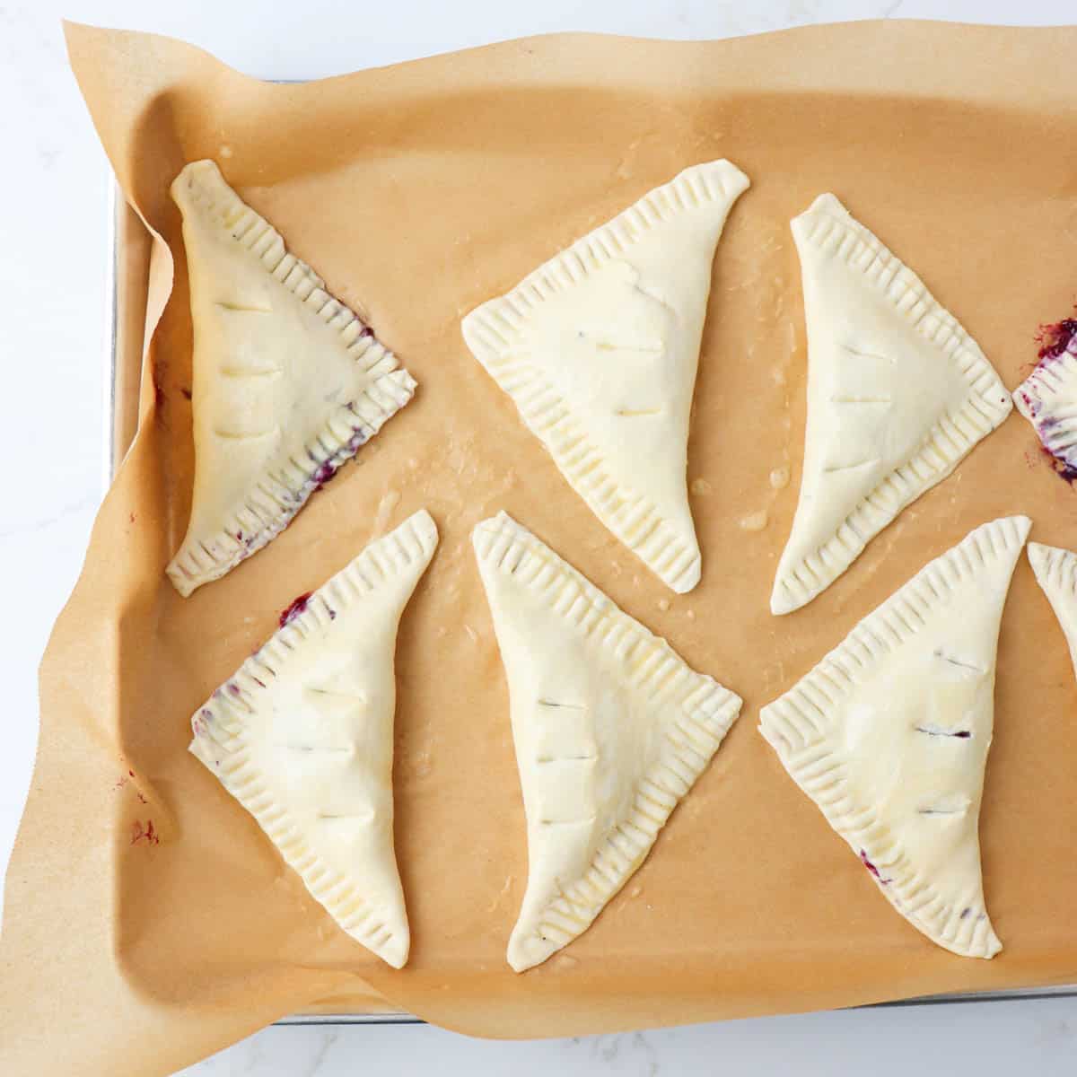 Puff Pastry Blueberry Turnovers